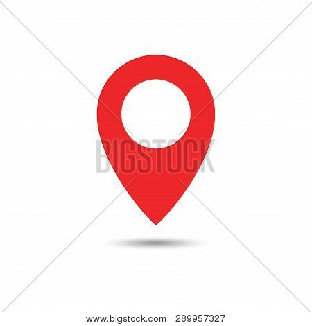 Red Maps Pin. Location Map Icon. Location Pin. Pin Icon Vector.