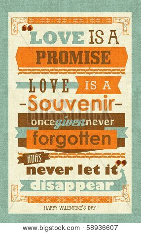 Happy Valentine's Day Printable - Love is a promise