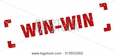 Win-win Stamp. Win-win Square Grunge Sign. Win-win