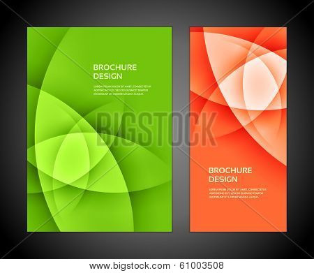 Brochure business design template or banner. Abstract vector background. 