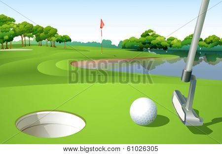 Illustration of a golf course