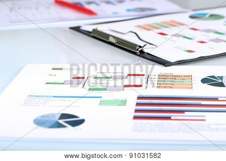 Colorful Graphs, Charts, Marketing Research And Business Annual Report Background, Management Projec