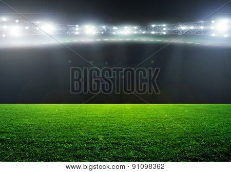 On the stadium. abstract football or soccer backgrounds 