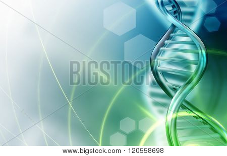 Dna Strands Background