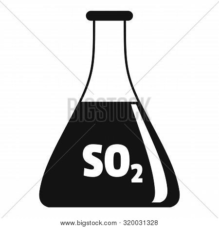 Sulfur Dioxide Flask Icon. Simple Illustration Of Sulfur Dioxide Flask Vector Icon For Web Design Is