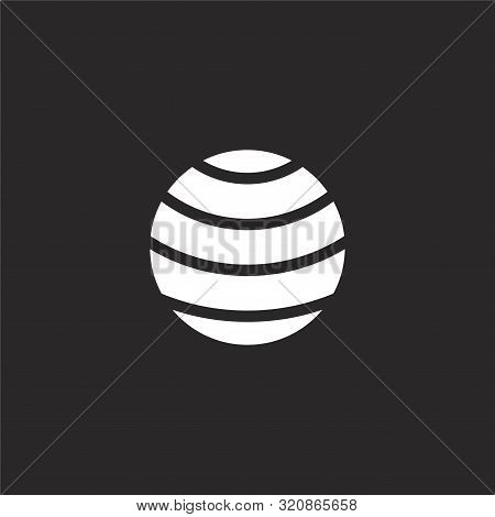 Exercise Ball Icon. Exercise Ball Icon Vector Flat Illustration For Graphic And Web Design Isolated 