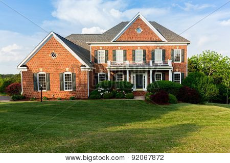 Front Elevation Large Single Family Home