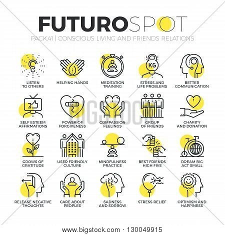 Conscious Living Futuro Spot Icons