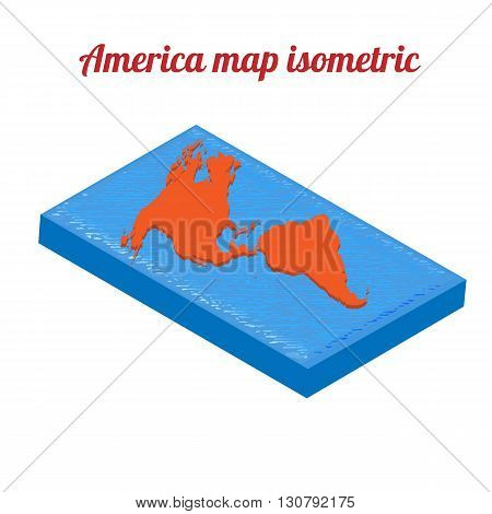 America map isometric. America map object. America map icon. America map infographic. America map clean. America map art. America map blank. America map vector. America map flat. America map template.