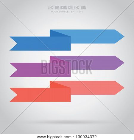 Banner ribbon vector element. Origami banner. Retro banner ribbon. Blank banner ribbon. Abstract ribbon. Isolated banner ribbon in origami style. Banner ribbon icon. Origami ribbon. Ribbon sticker. Origami flat vector icon. Origami banner concept. Ribbon.