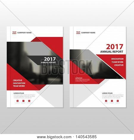 Red Vector annual report Leaflet Brochure Flyer template design book cover layout design abstract business presentation template a4 size design