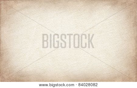 Beige Canvas With Delicate Grid To Use As Grunge Horizontal Background Or Texture