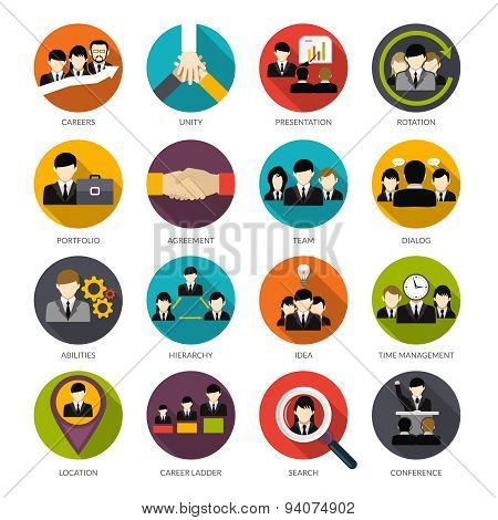 Human Resources Icons Set