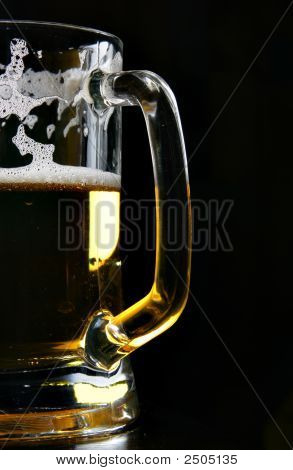 Beer Mug Over Black