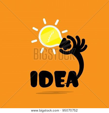 Creative Bulb Light Idea,flat Design.concept Of Ideas Inspiration, Innovation, Invention, Effective