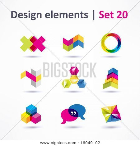 Business designelementen (pictogram) ingesteld voor print en web. vector