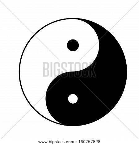 yin yang icon isolated on white background. yin yang sign.