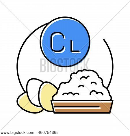 Cl Vitamin Color Icon Vector. Cl Vitamin Sign. Isolated Symbol Illustration