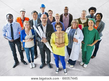 Diverse Multiethnic People with Different Jobs