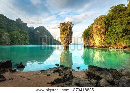 James Bond Island, Phuket Thailand Nature. Asia Travel Photography Of James Bond Island In Phang Nga