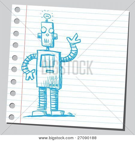 Scribble lustige Roboter