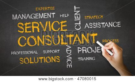 Service Consultant Chalk Illustration