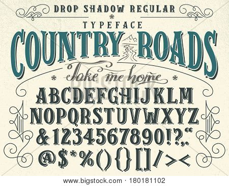 Country Roads Handcrafted Retro Typeface