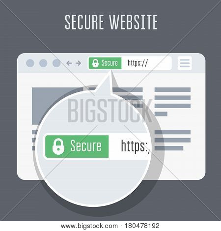 Website with ssl certificate - green address bar in browser window