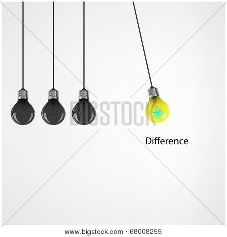 Creative Light Bulb Idea Concept On Background