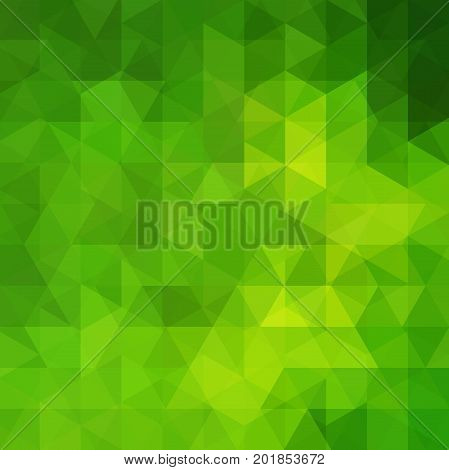 Abstract Background Consisting Of Green Triangles. Geometric Design For Business Presentations Or We