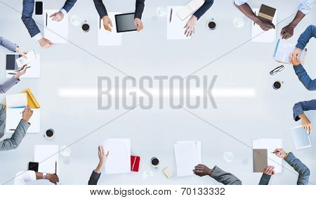 Group of Business People Having a Meeting