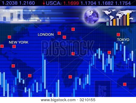 Scena di mercato cambio valuta