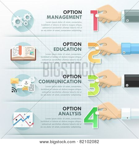 Modern infographic option template