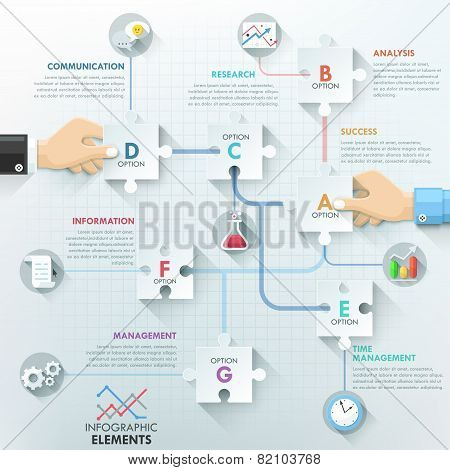 Modern infographic option template