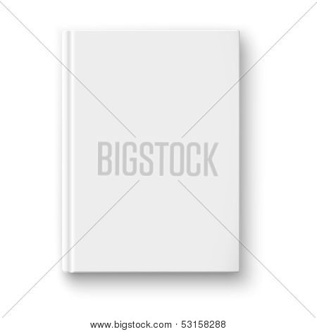 Blank book template with soft shadows.