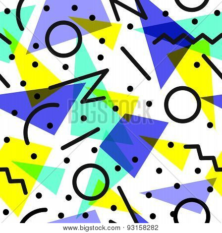 Retro 80S Pattern Background Illustration