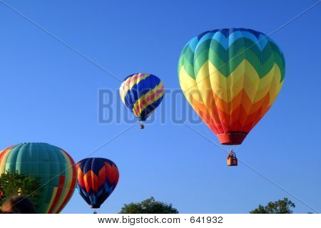 Hot Air Ballooning Mass Ascension Sky