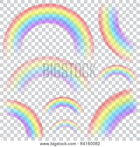 Set Of Transparent Rainbows