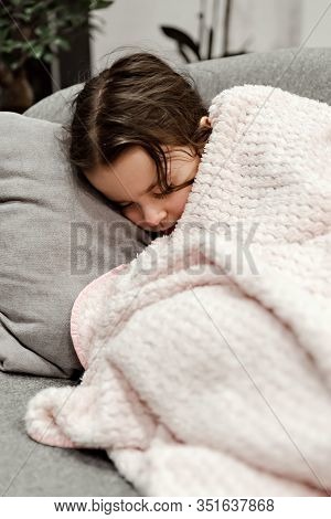 Sleeping Girl,sleeping Little Girl Covered With A Blanket,little Girl Sleeping In A Chair,healthy Sl