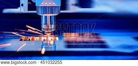 Metallurgy Milling Plasma Cutting Of Metal Cnc Laser Engraving. Concept Background Modern Industrial