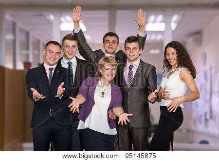 Happy business team