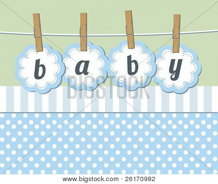 Tarjeta de anuncio de desembarque de Baby boy