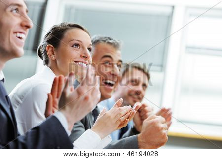 Clapping Business People