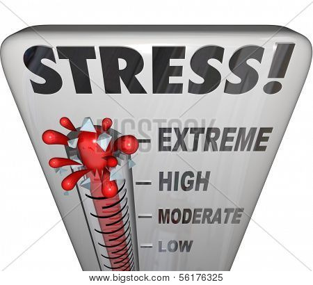 Stress Thermometer Measure Stressful Overload Feeling