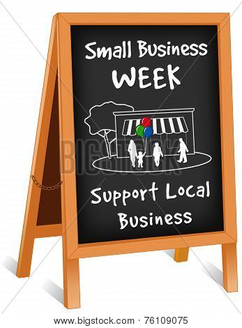 Sign, Folding Easel, Small Business Week