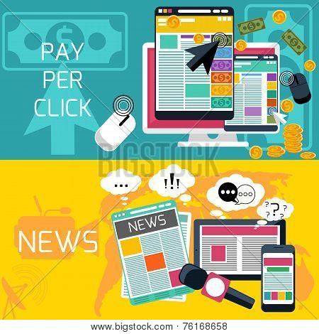 Pay per click and journalism news banners