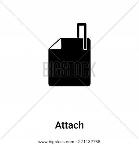 Attach Icon In Trendy Design Style. Attach Icon Isolated On White Background. Attach Vector Icon Sim