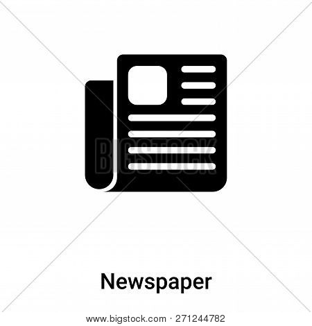 Newspaper Icon In Trendy Design Style. Newspaper Icon Isolated On White Background. Newspaper Vector