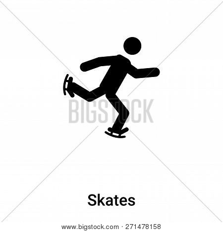 Skates Icon In Trendy Design Style. Skates Icon Isolated On White Background. Skates Vector Icon Sim