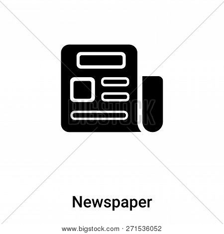 Newspaper Icon In Trendy Design Style. Newspaper Icon Isolated On White Background. Newspaper Vector